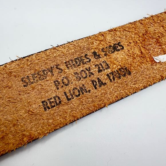 Vintage 80s Rusty Wallace Nascar Hand Tooled Leather Belt Size Medium Handmade - Picture 10 of 10